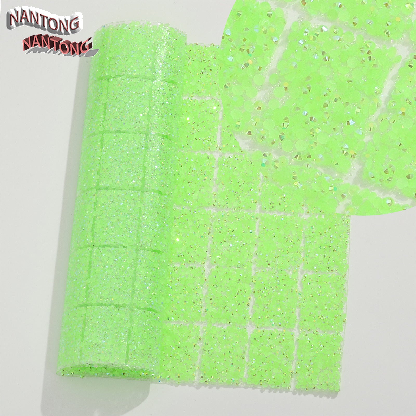 Wholesale Flat bottom round hot-drill hot melt adhesive stickers double-sided square diamond stickers diamond clothing diamond nail table cushion pad can wrap 78pcs pens