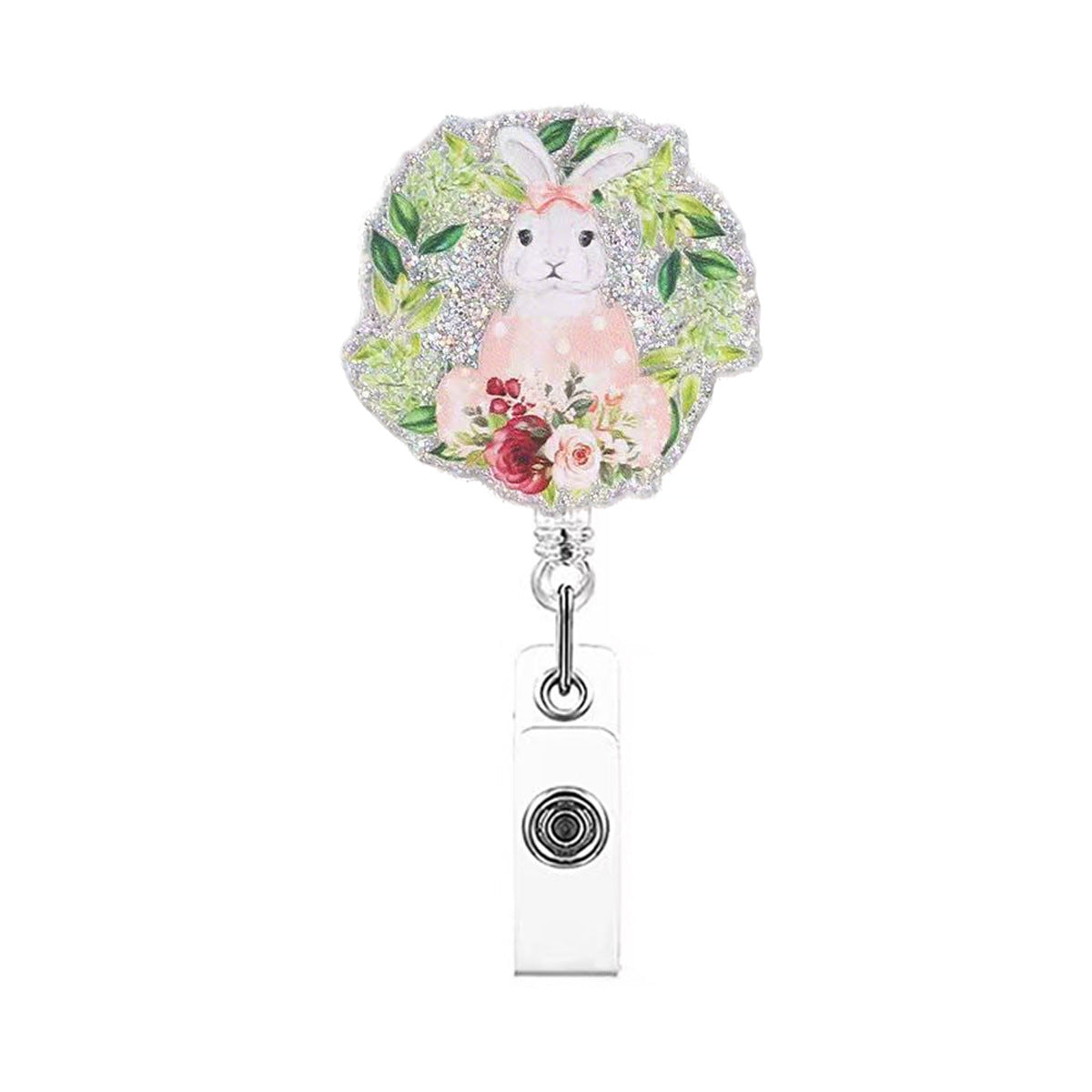 Wholesale Easter Badge Reels Glitter Fun Badge Reels