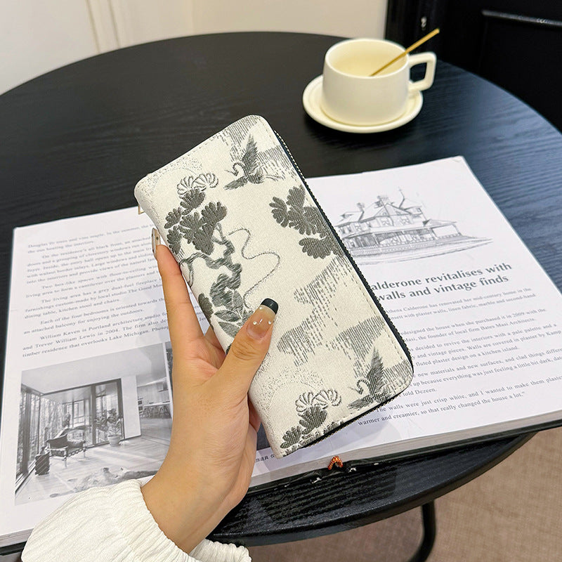 Wholesale Long Large Capacity Hand-held Embossed Wallet