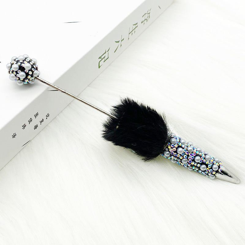 Wholesale wholesale beadable pens DIY pearl full diamond ball pen
