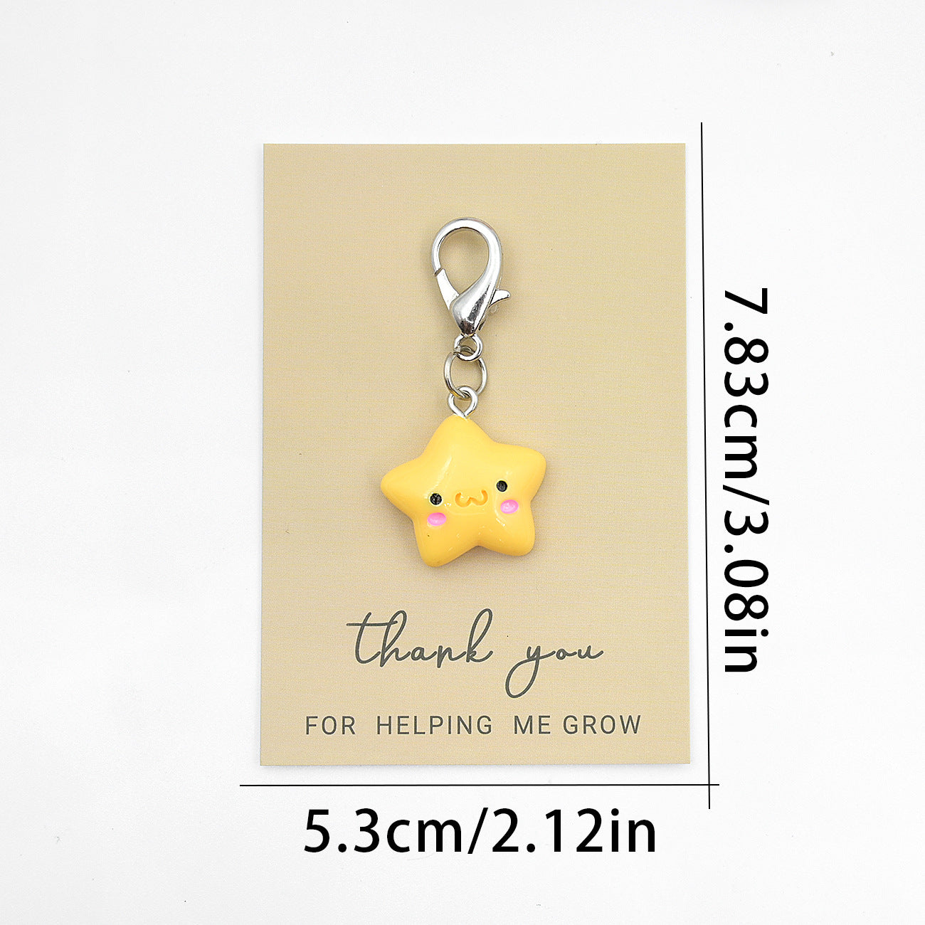 Wholesale Little Star Keychain English Thanksgiving Blessing Card Keychain