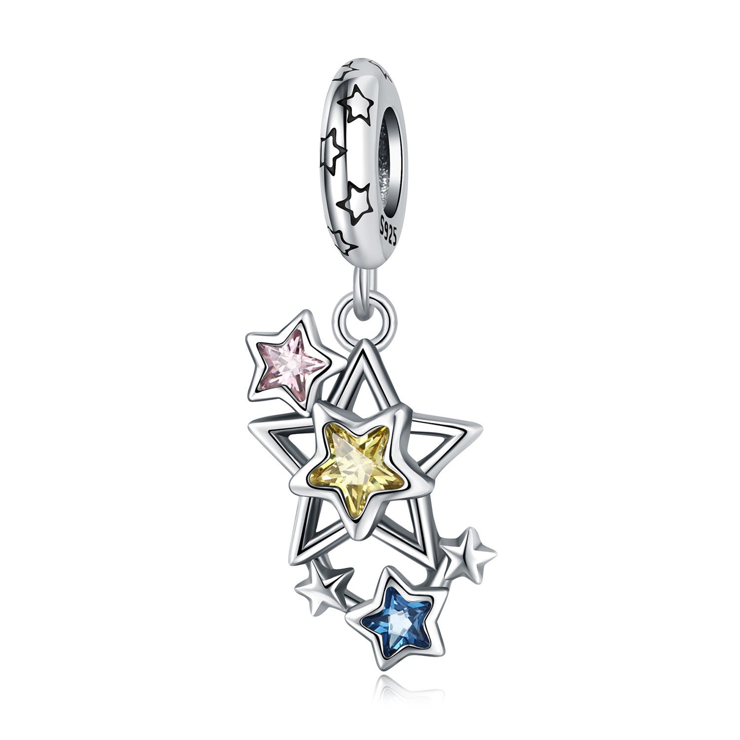 Wholesale Diverse Stars Moon Sun Pure Silver Charms