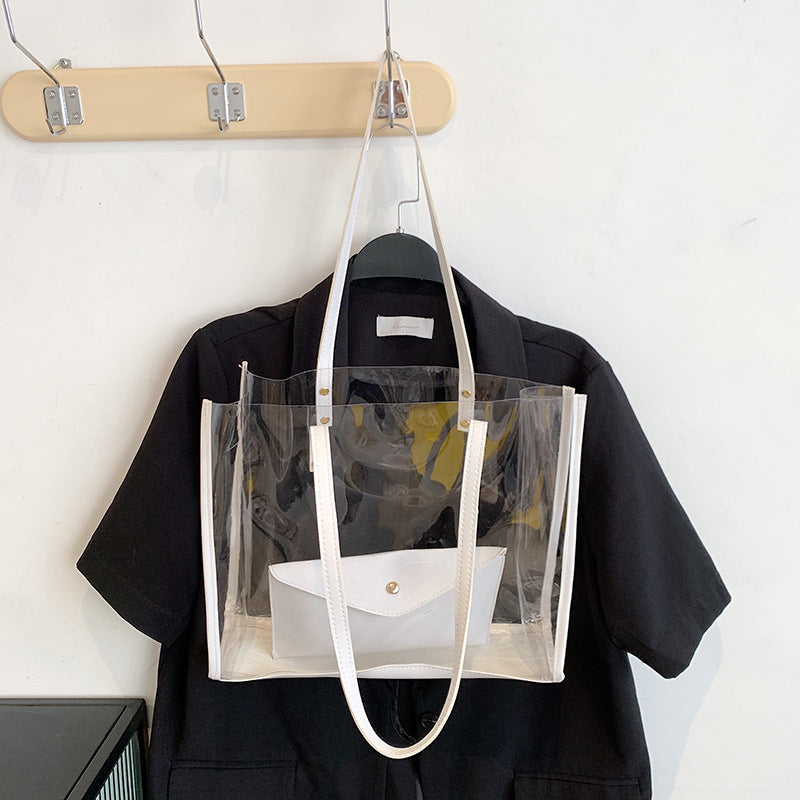 Bolsa transparente de color de gelatina de PVC al por mayor