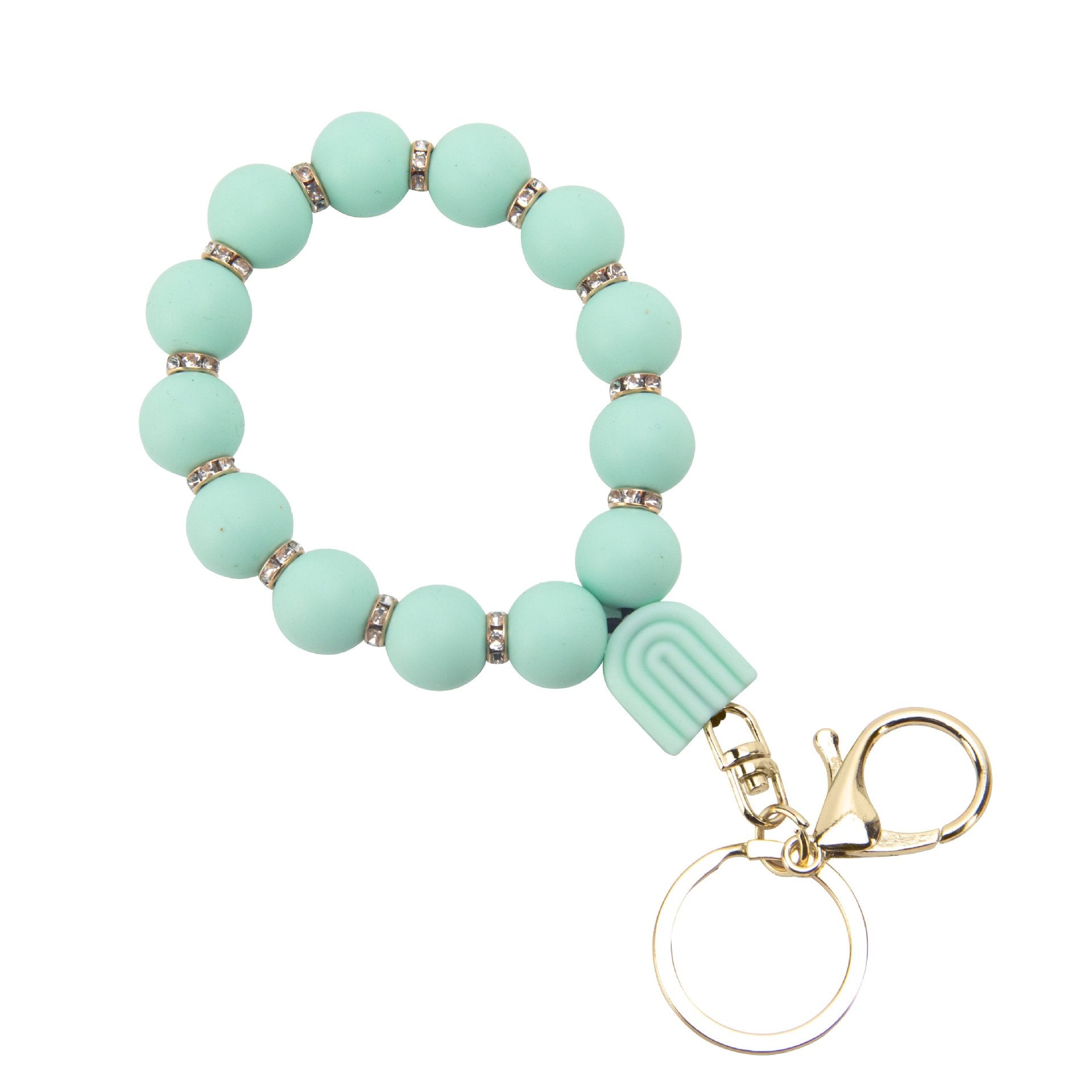 Wholesale Silicone Octagonal Beads Keychains