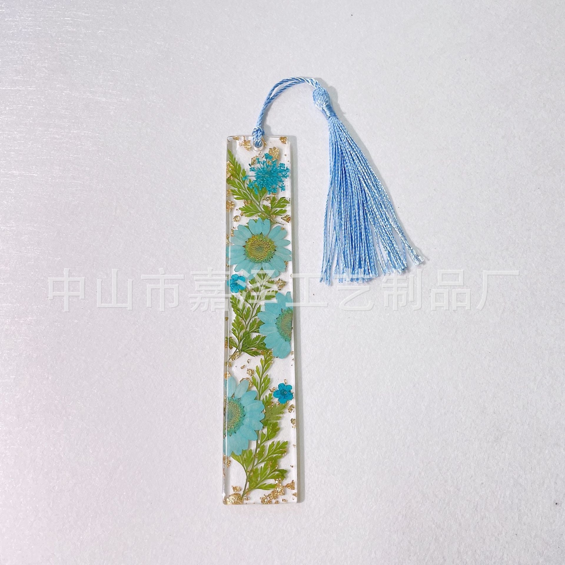 Wholesale Creative Real Flower Daisy Epoxy Transparent Tassel Dried Flower DIY Bookmark