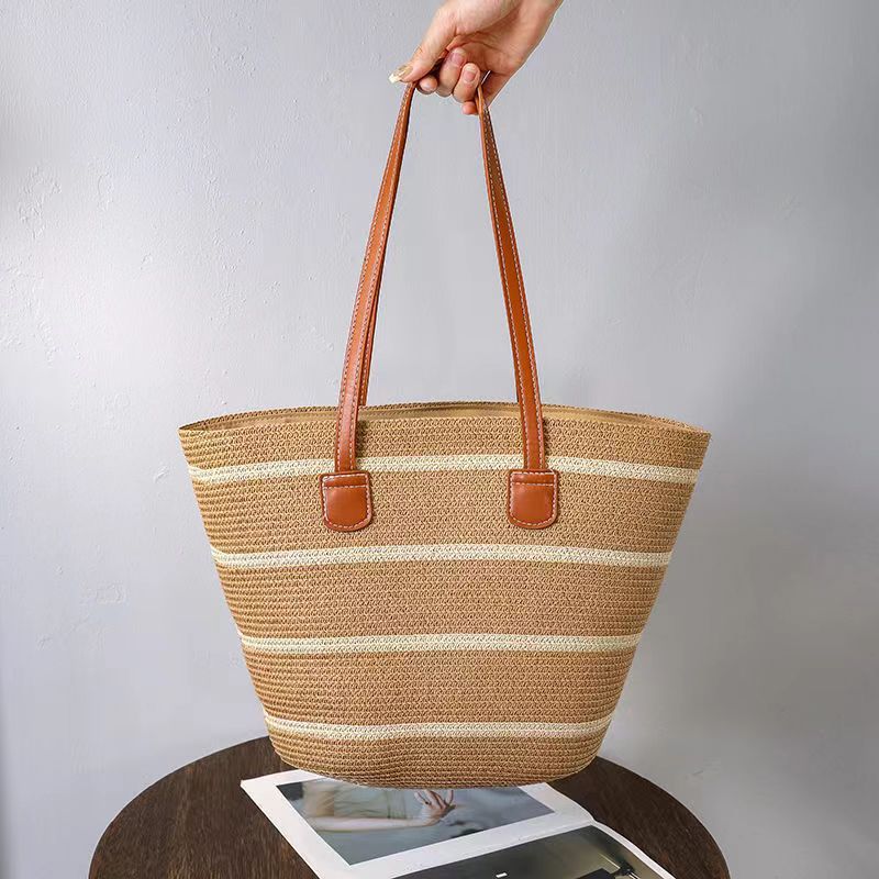 Wholesale Large Capacity Woven Shoulder Bag Rattan Straw Bag Tote Bag