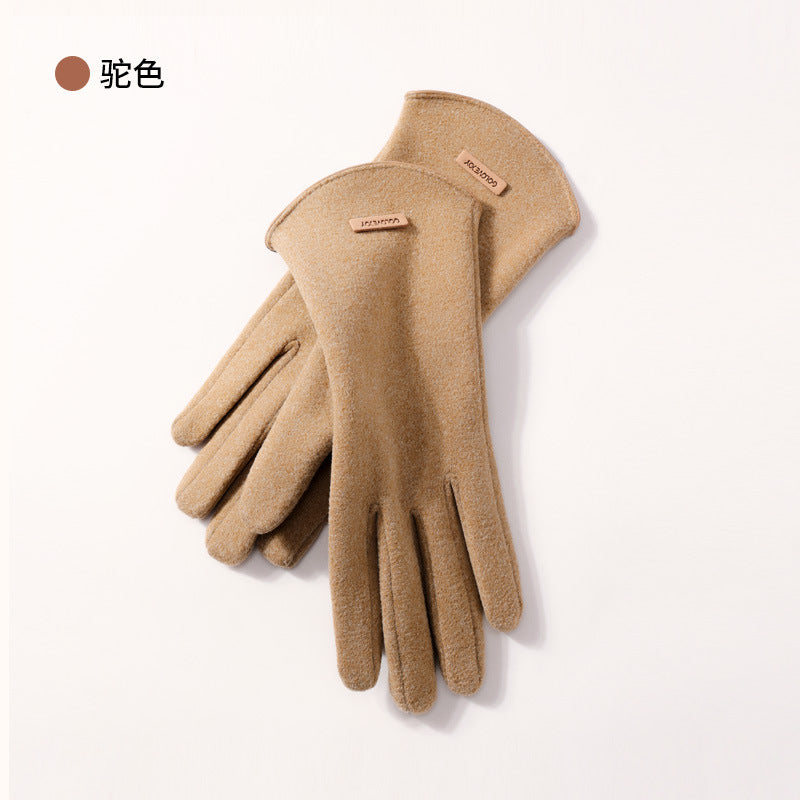 Wholesale Winter German Velvet Warm and Thick Touch Screen Gloves