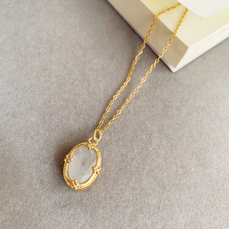 Wholesale Titanium Steel Non-fading Ball Oval Necklaces