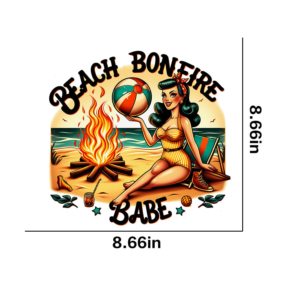 Wholesale 10pcs Retro poster girl UV DTF Ready to Press Transfers Wraps