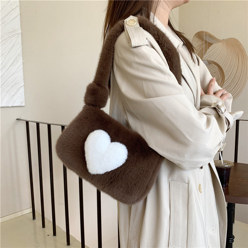 Wholesale Autumn and Winter Plush Bag Single Shoulder Fur Bag