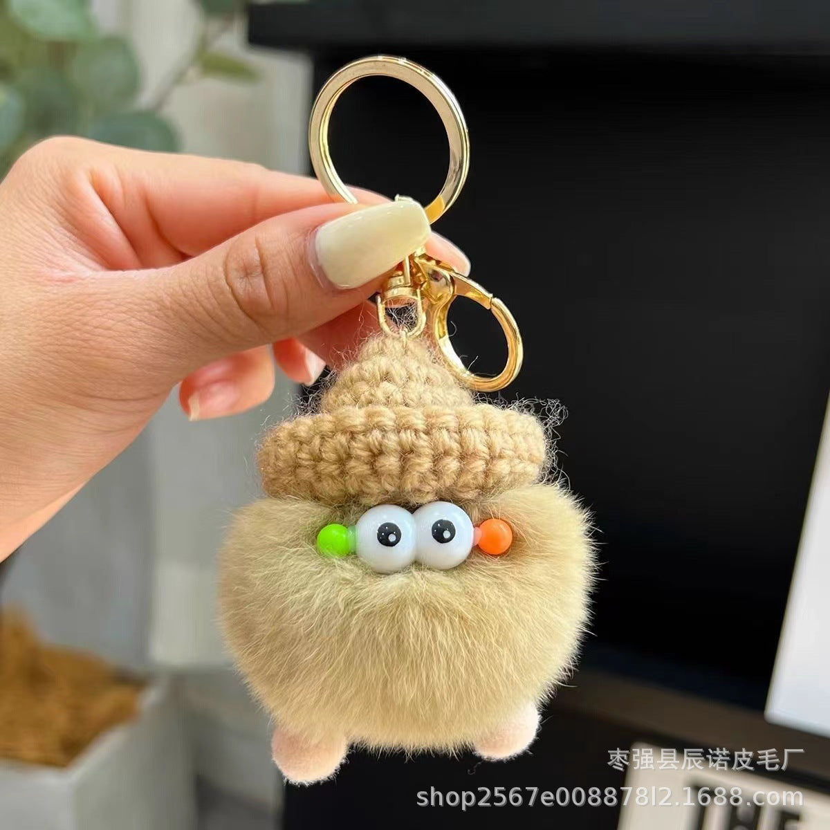 Wholesale  ugly cute small coal cart key chain