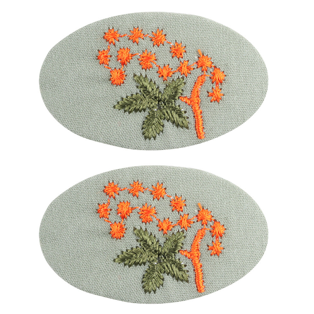 Wholesale Fabric Embroidery Three-dimensional Small Flowers Hair Clips