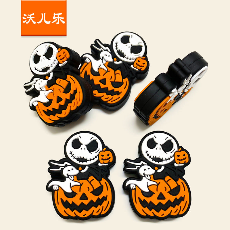 Wholesale 10pcs/pack Cute  Pumpkin Skull Funny DIY Accessories
