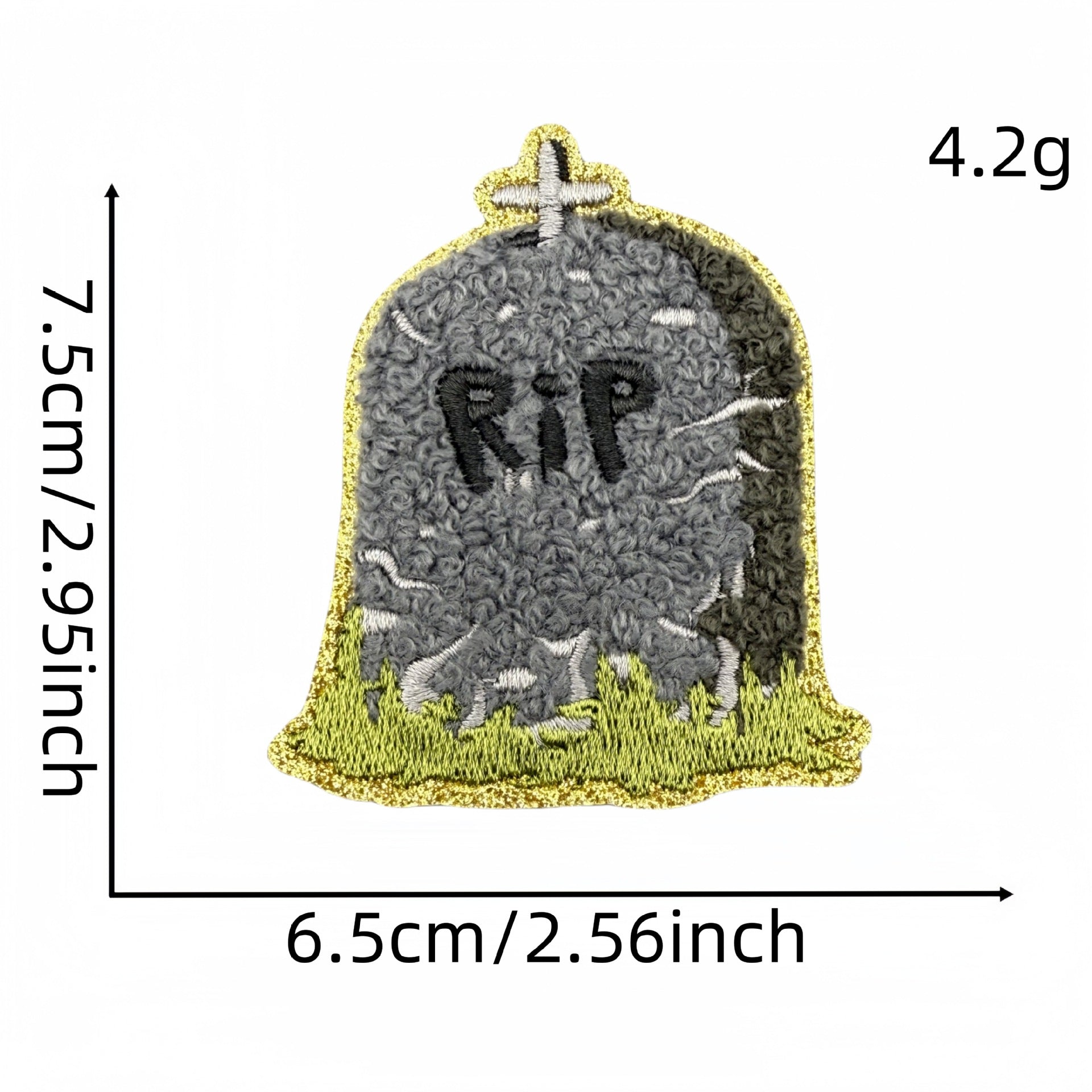 Wholesale  Gold-edged Pumpkin Embroidered Ghost Patch