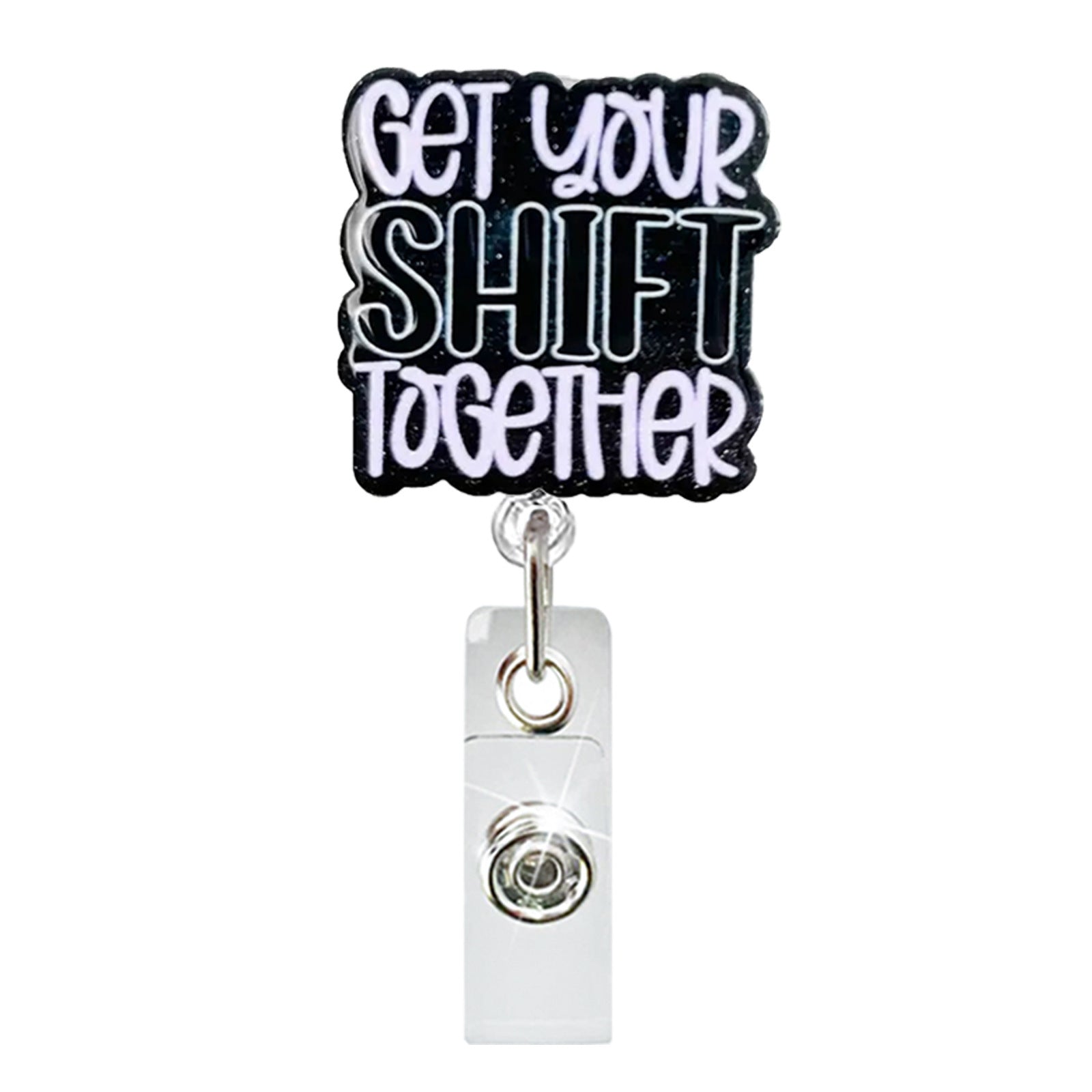 Wholesale Acrylic glitter doctor and nurse ID buckle easy pull buckle