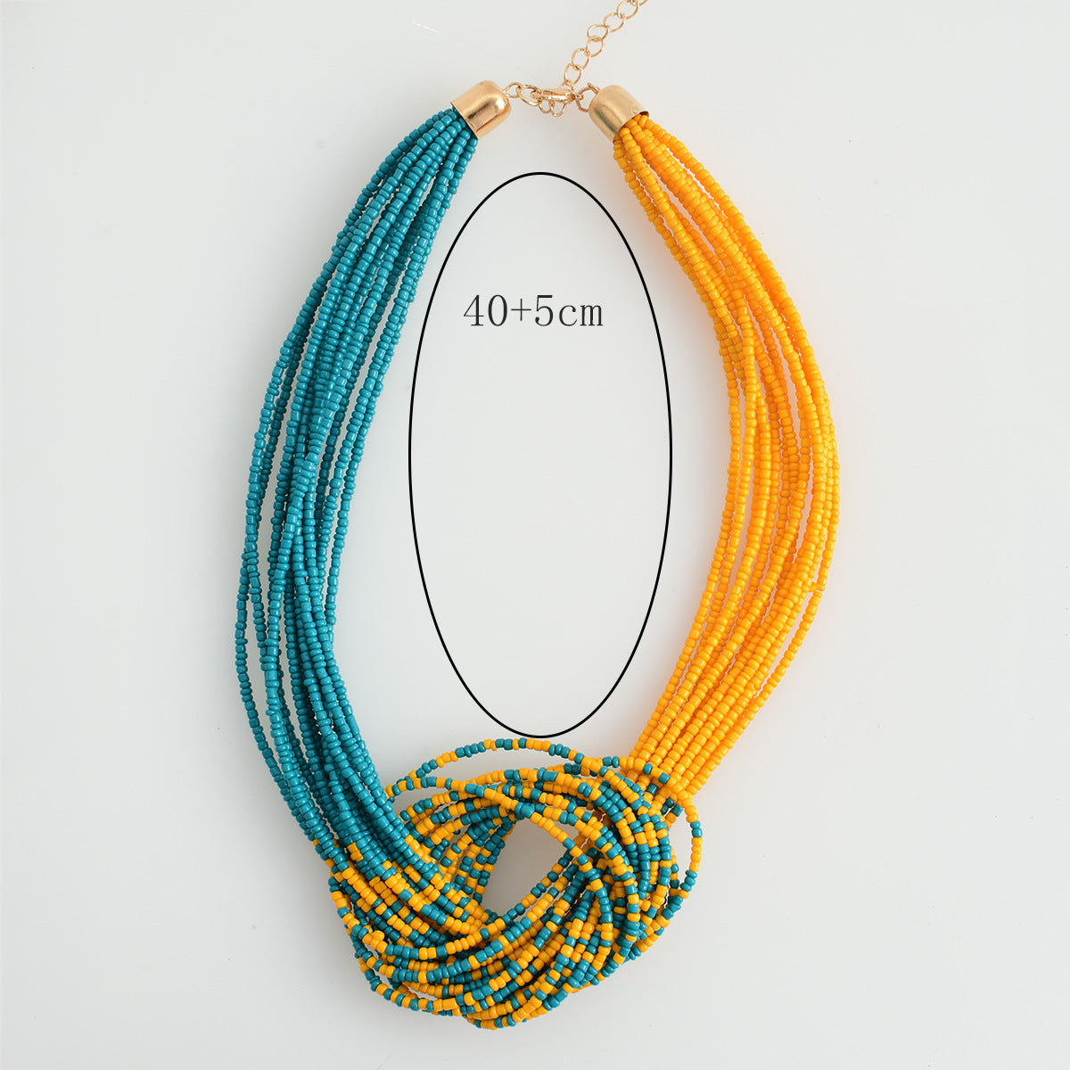 Wholesale Layered Beaded Knot Necklace