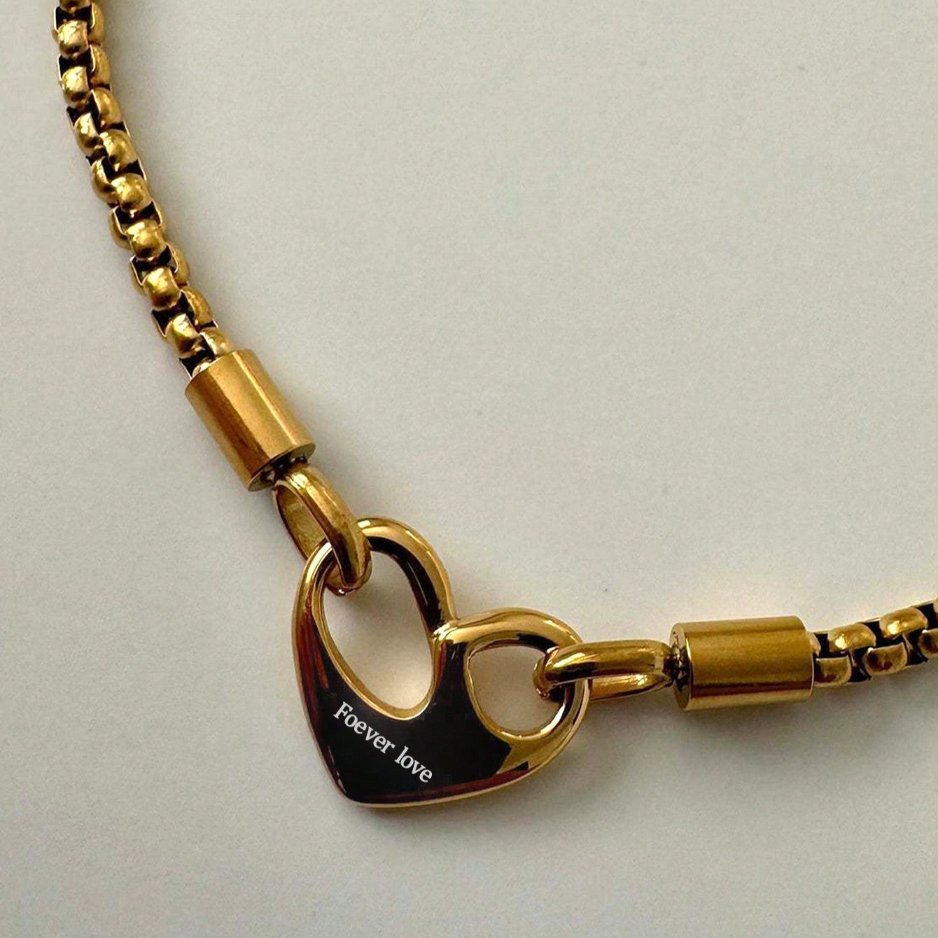 Wholesale High-grade Valentine's Day Titanium Steel Necklace Forever Love Love Stainless Steel Clavicle Chain