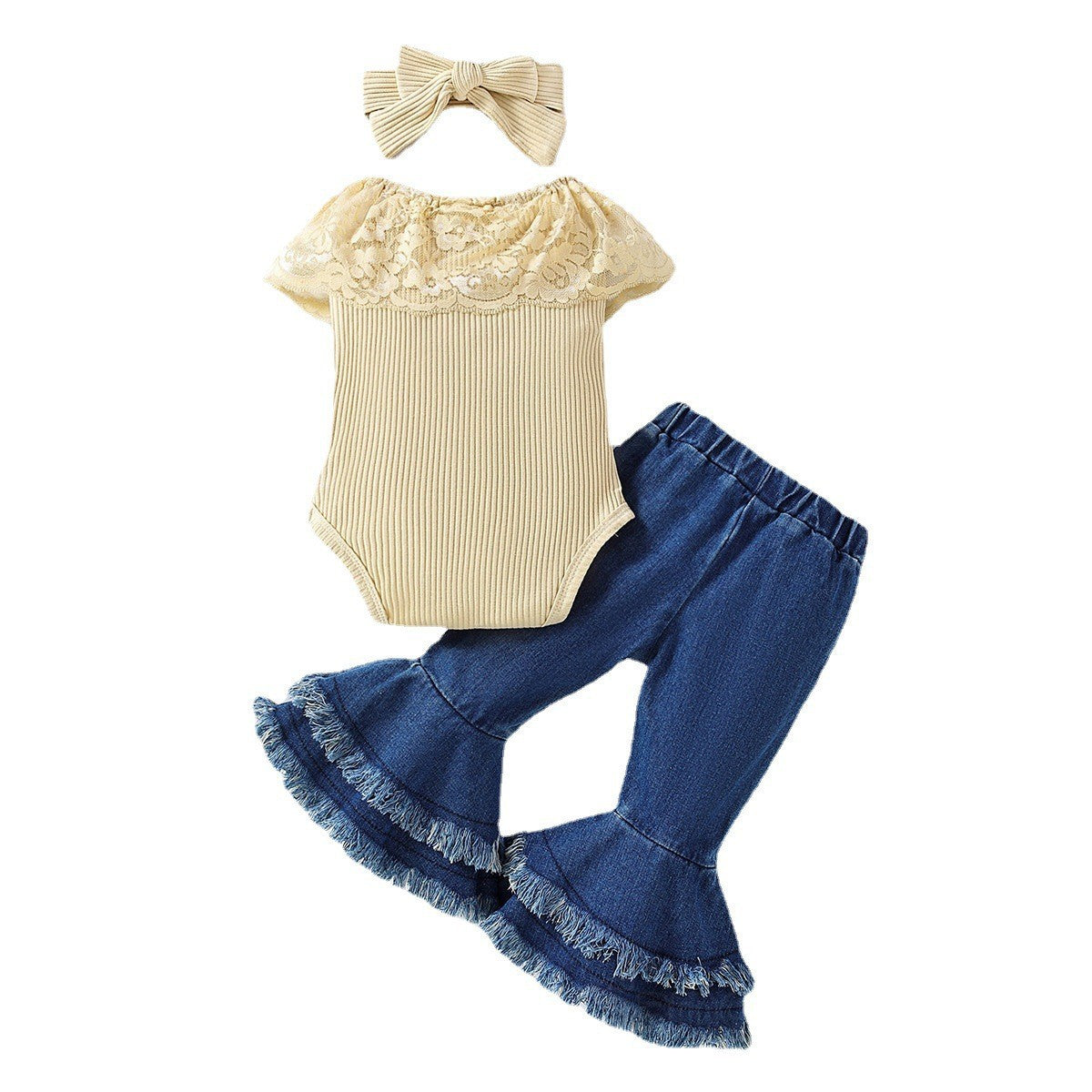 Wholesale Polyester One-piece Girls Summer Suit