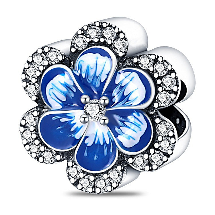 Wholesale Chrysanthemum Sunflower Beads Silver Plated Charms