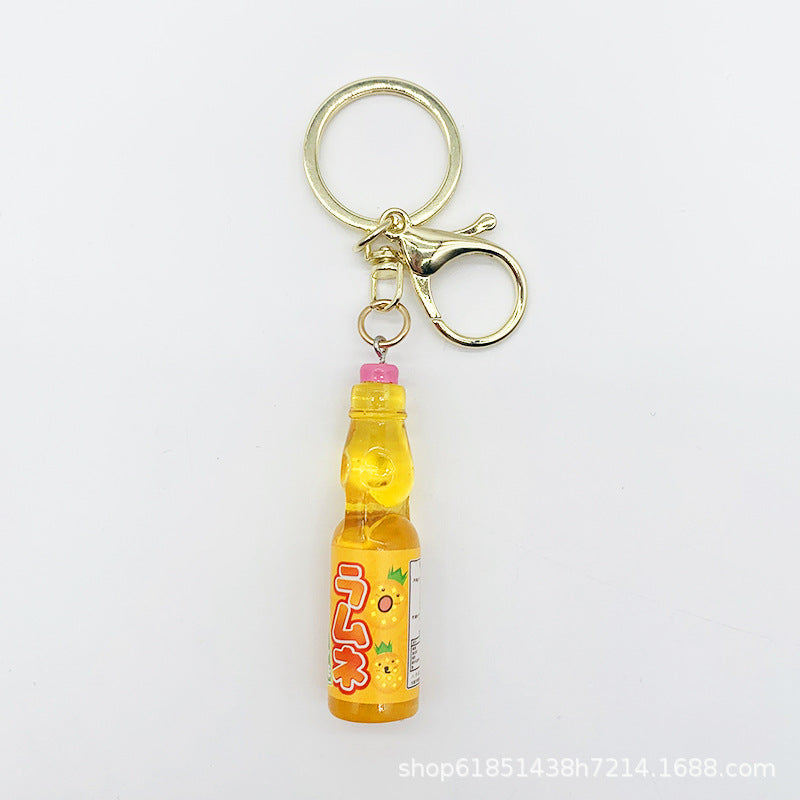 Wholesale Simulation Creative Marbles Soda 3D Resin Keychain