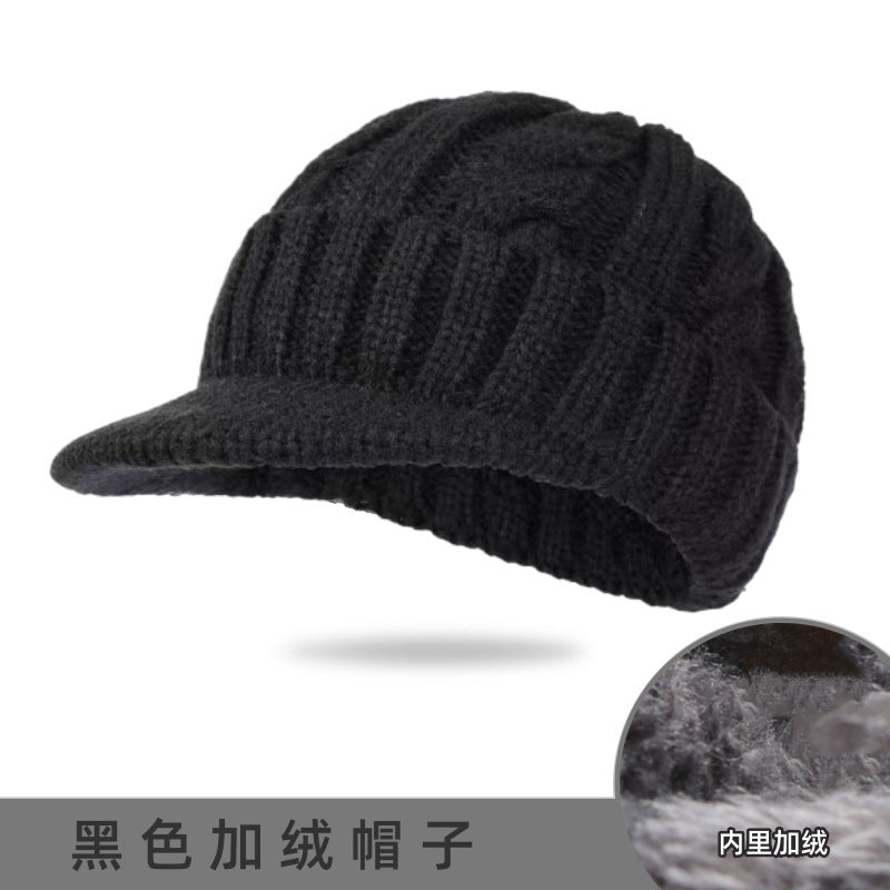 Wholesale Winter Warm Knitted Outdoor Cold-proof Duck Tongue Pullover Earmuffs Wool Hat