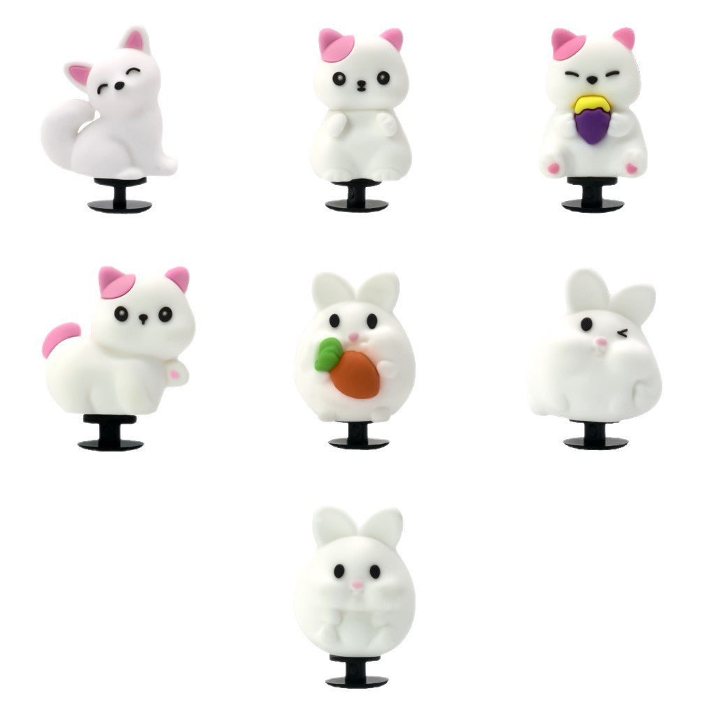 Wholesale 5pcs  Cute Animal Garden Kitten 3D Crocs Decorative Accessories