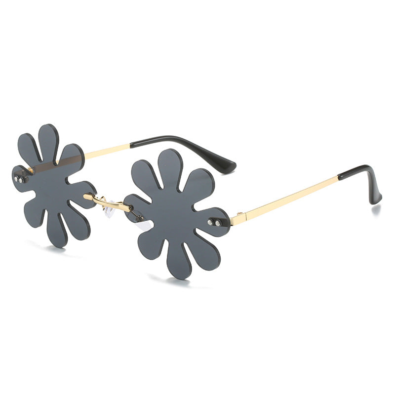 Wholesale Frameless Flower Hip-hop Street Shooting Sunglasses