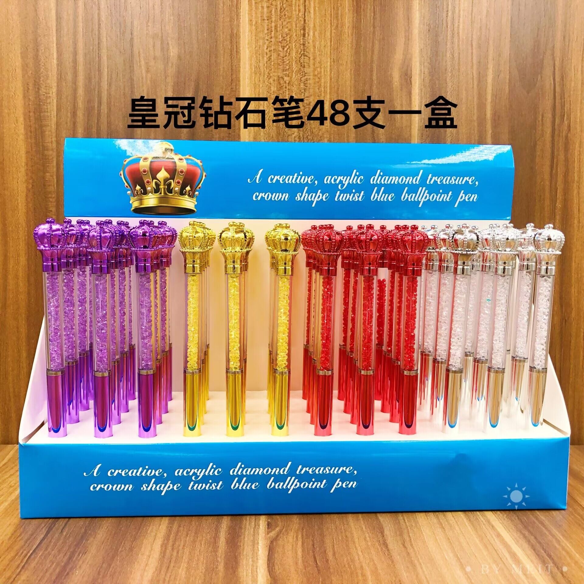 Wholesale 48pcs Cartoon Christmas Crystal Diamond Revolving Ballpoint Pen