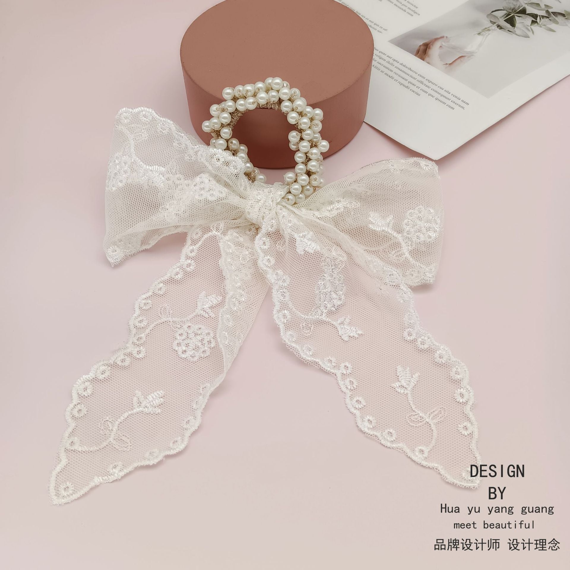 Wholesale Pearl Ponytail Bow Hair Rope