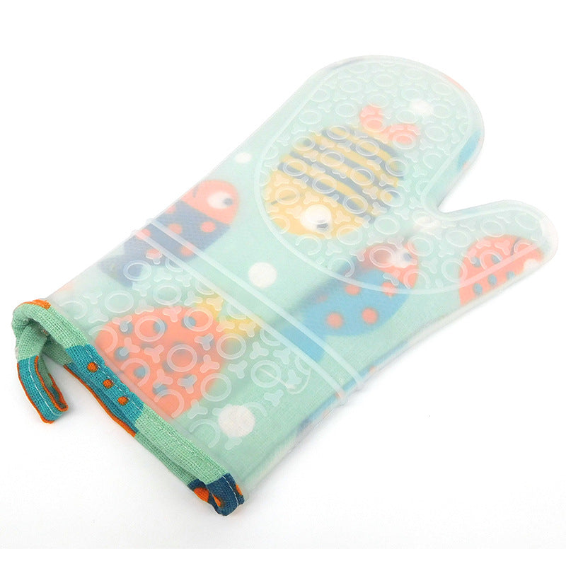 Wholesale Silicone Anti Scald Baking Polyester Glove