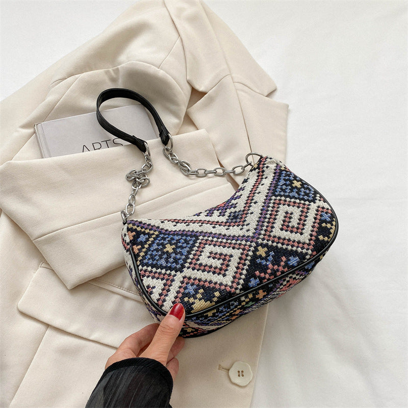 Wholesale 2023 Ethnic Style Canvas Shoulder Bag Handbag