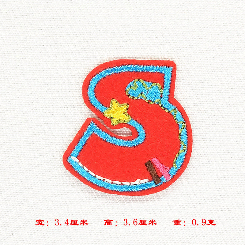 Wholesale Colorful English letter embroidery DIY Patches