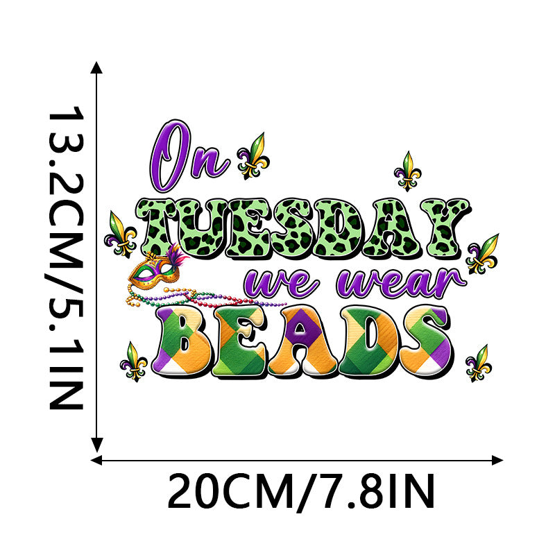 Wholesale 10pcs Carnival Festival  Pattern Clothing  UV DTF Ready to Press Transfers Wraps