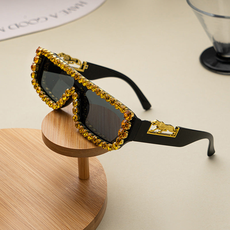 Wholesale Fashion Square Diamond Sunglasses