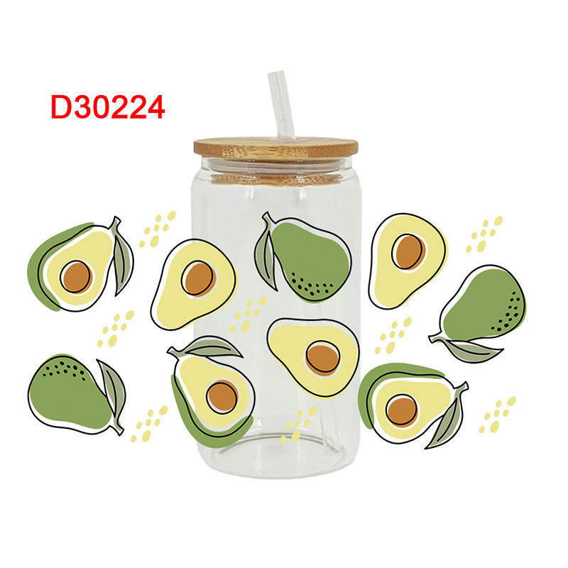 Wholesale Colorful Fruit Series 16oz Cup UV DTF Wraps