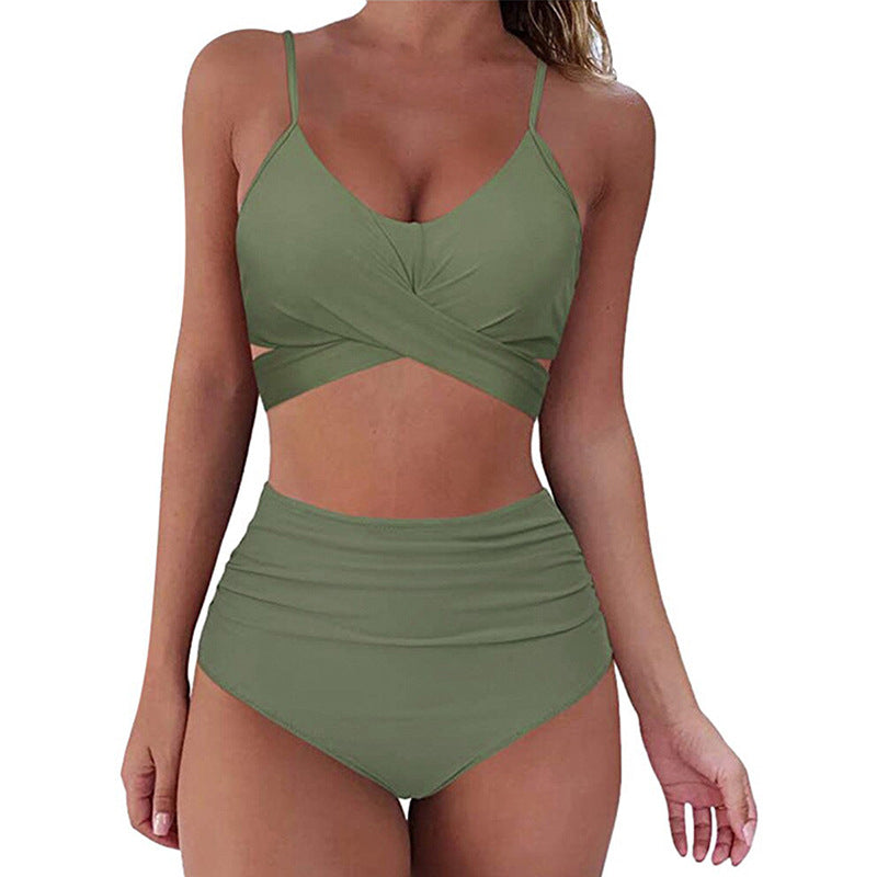 Wholesale Sleeveless Backless Split Swimwear
