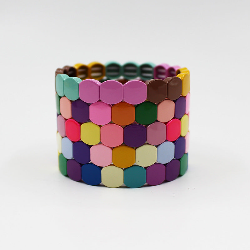 Pulseras de aleación al por mayor de aleación pintada