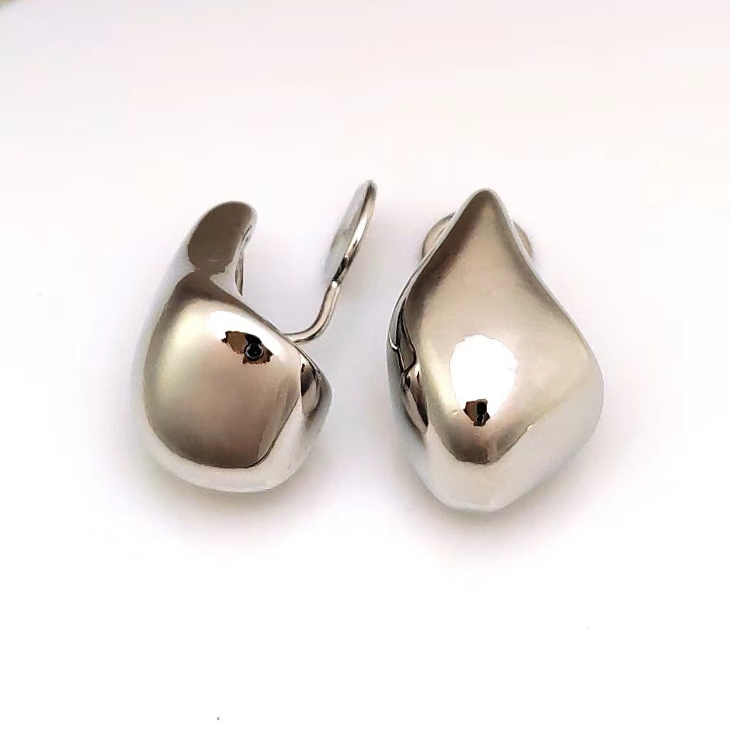 Wholesale Irregular Water Drop Mosquito Coil Disc Copper Earrings