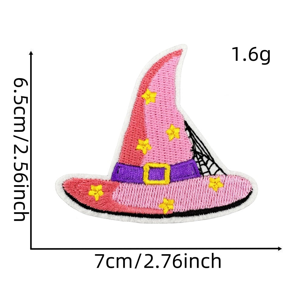 Wholesale Pink  Iron On Embroidered Patch Polyester Thread DIY Craft Supply For Party Decoration
