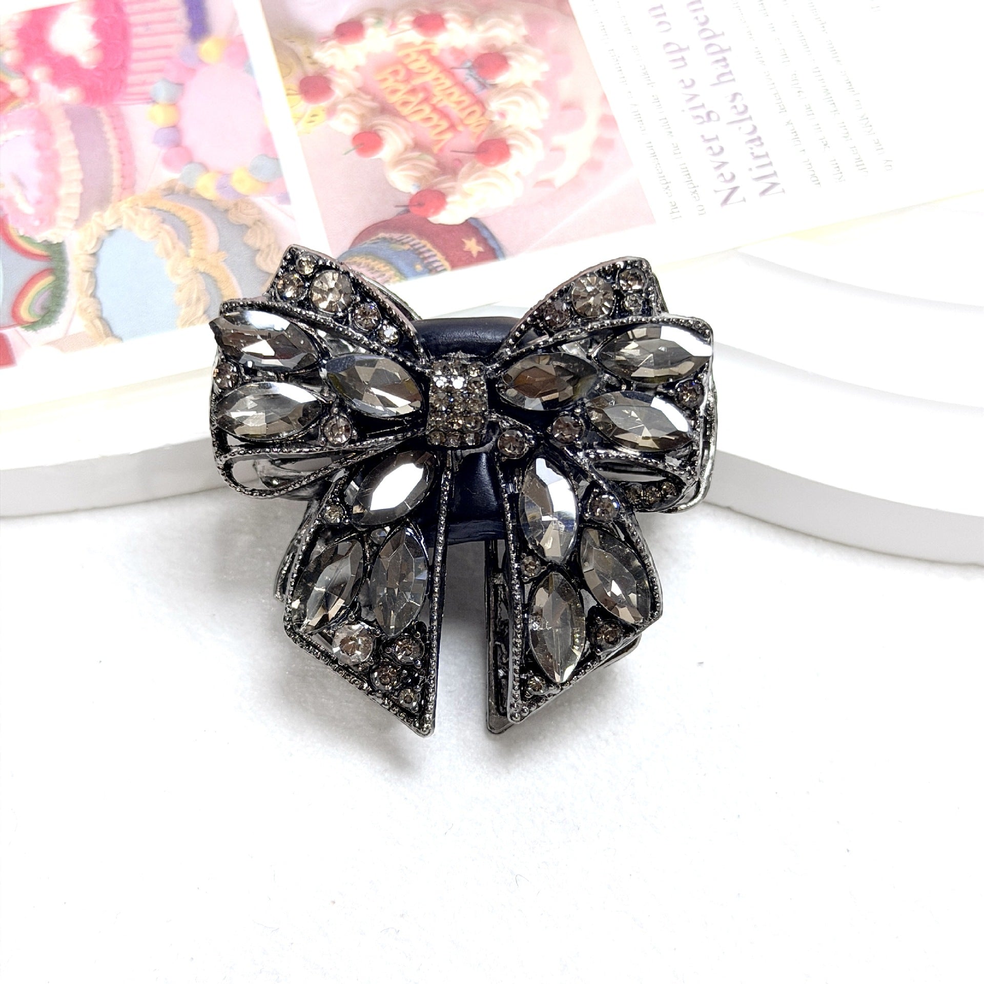 Wholesale  5pcs Colored Crystal Bow Water Diamond Beads