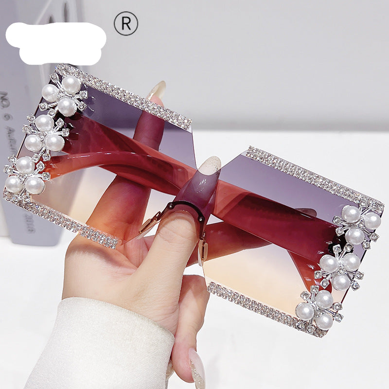 Wholesale Frameless Large Square Personalized Party Sunglasses