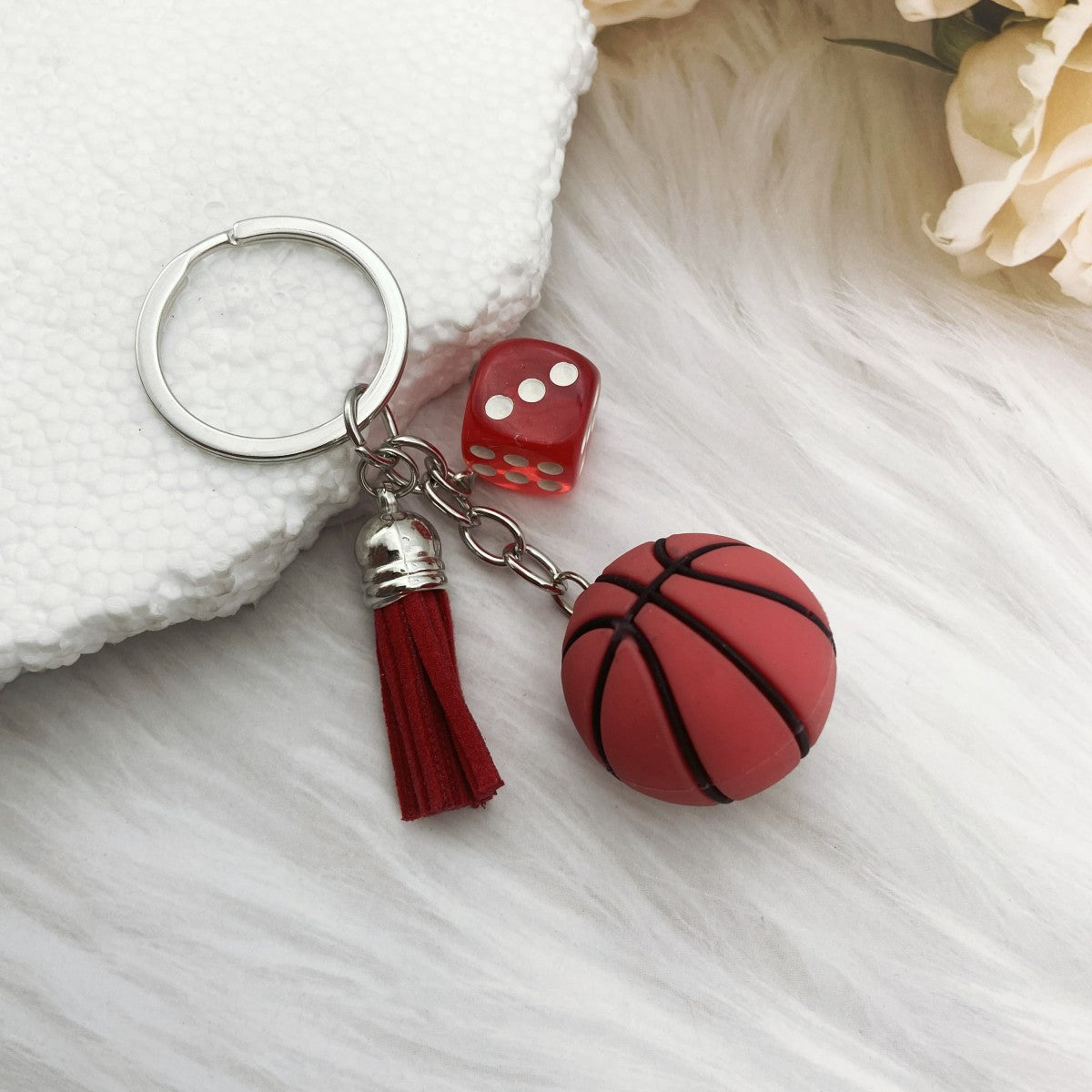 Wholesale Sports, Football, Basketball, Dice, PVC Keychains