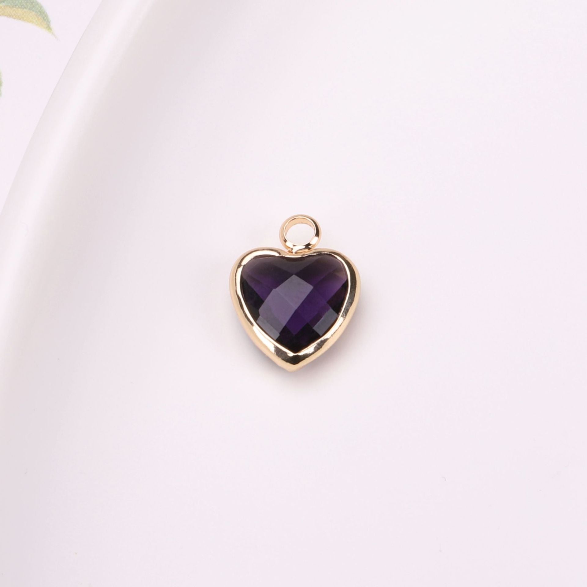 Wholesale Crystal Love Peach Heart Pendant