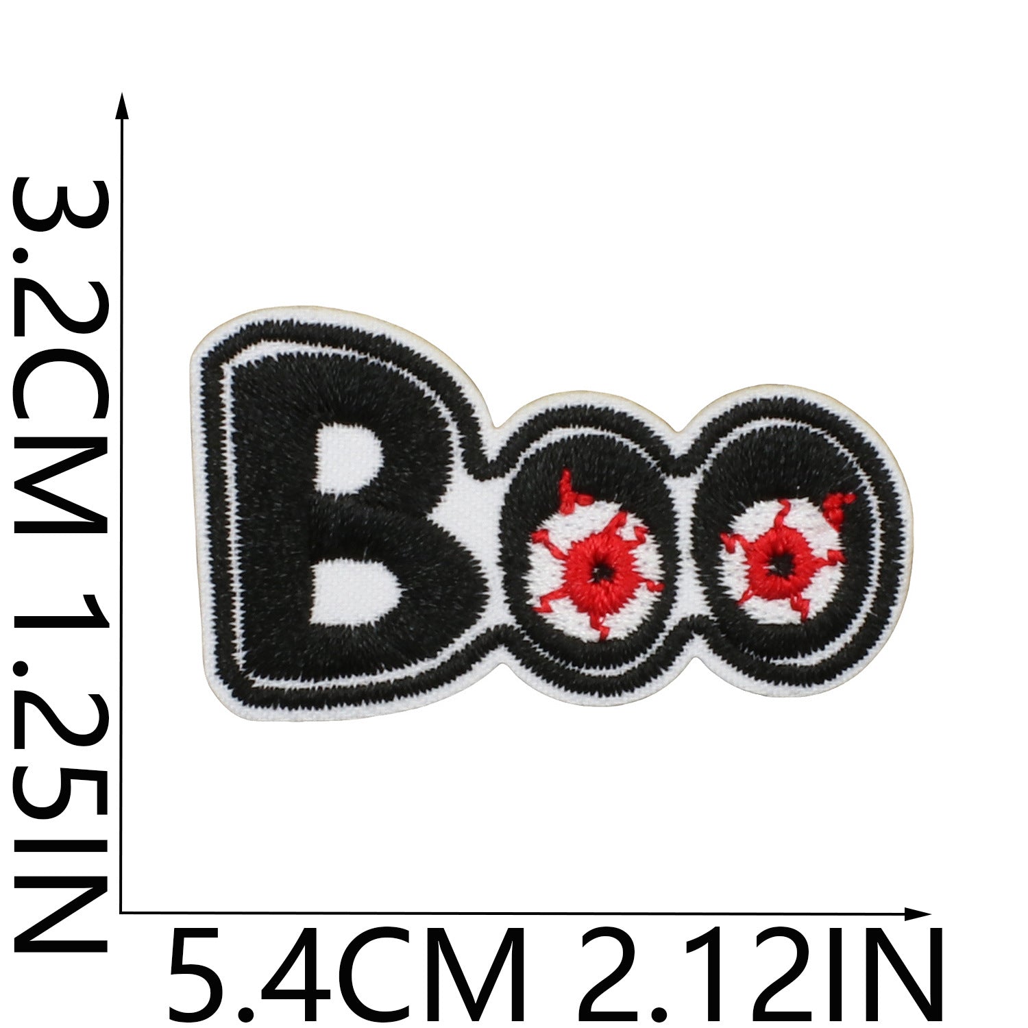 Wholesale   Web Ghost Embroidered Iron On Patches Polyester Thread Sheet For ets Backpacks