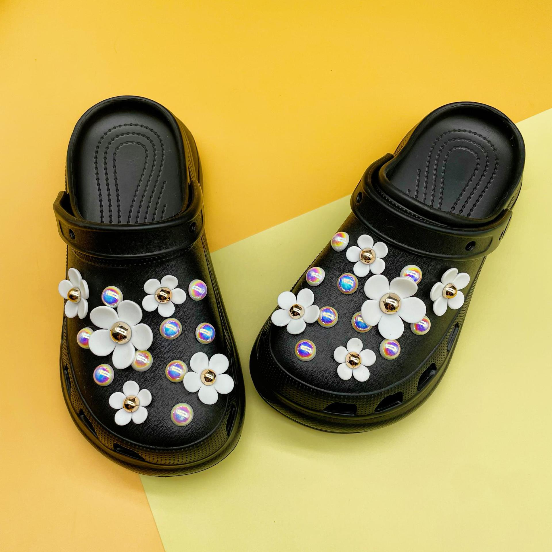 Wholesale Slippers Pearl Flower Butterfly DIY Detachable Accessories