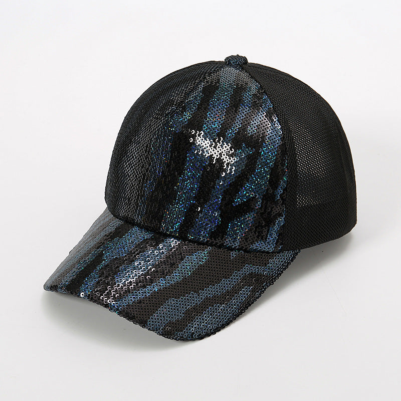 Wholesale Sequin Breathable Mesh Polyester Baseball Cap