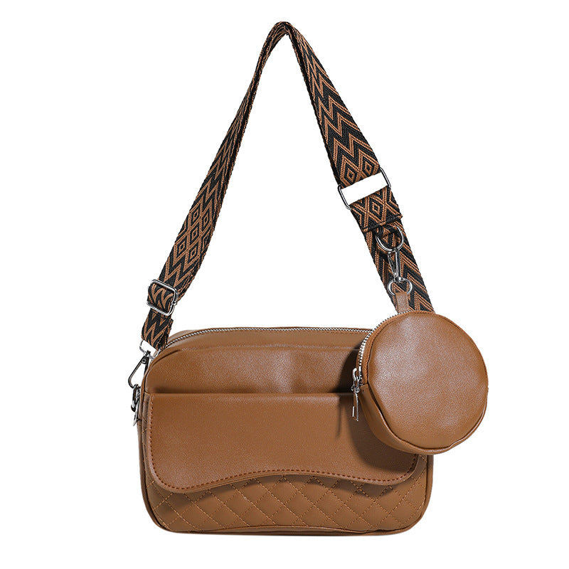 Wholesale Wide Shoulder Strap PU Crossbody Bag Single Shoulder Bag