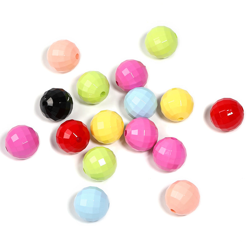 Wholesale 100pcs Macaron Matte Matte Corner Bead Baked Paint Cut DIY Beads