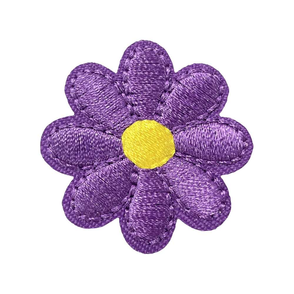 Wholesale Adhesive Backed Embroidered Patch With Colorful Sunflower Design For Coats Fashion Accessory