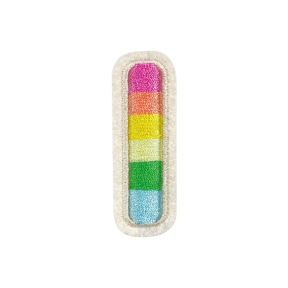 Wholesale Rainbow 3D Embroidered 26 Alphabet Letter Patches Self Adhesive DIY Fashion Accessory For Shoes Hats